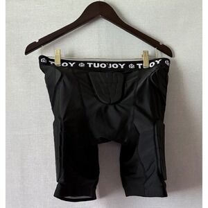 TUOY Mens Padded Compression Shorts Black‎ Size Large Impact Protection Gear
